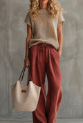 Summer 2026 Canvas Tote Bag with Leather Handles