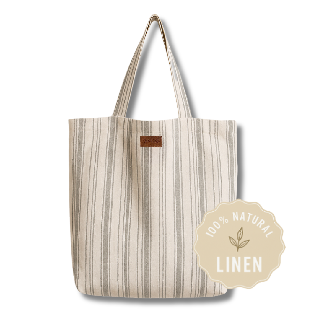 Regatta Stripe Linen Tote