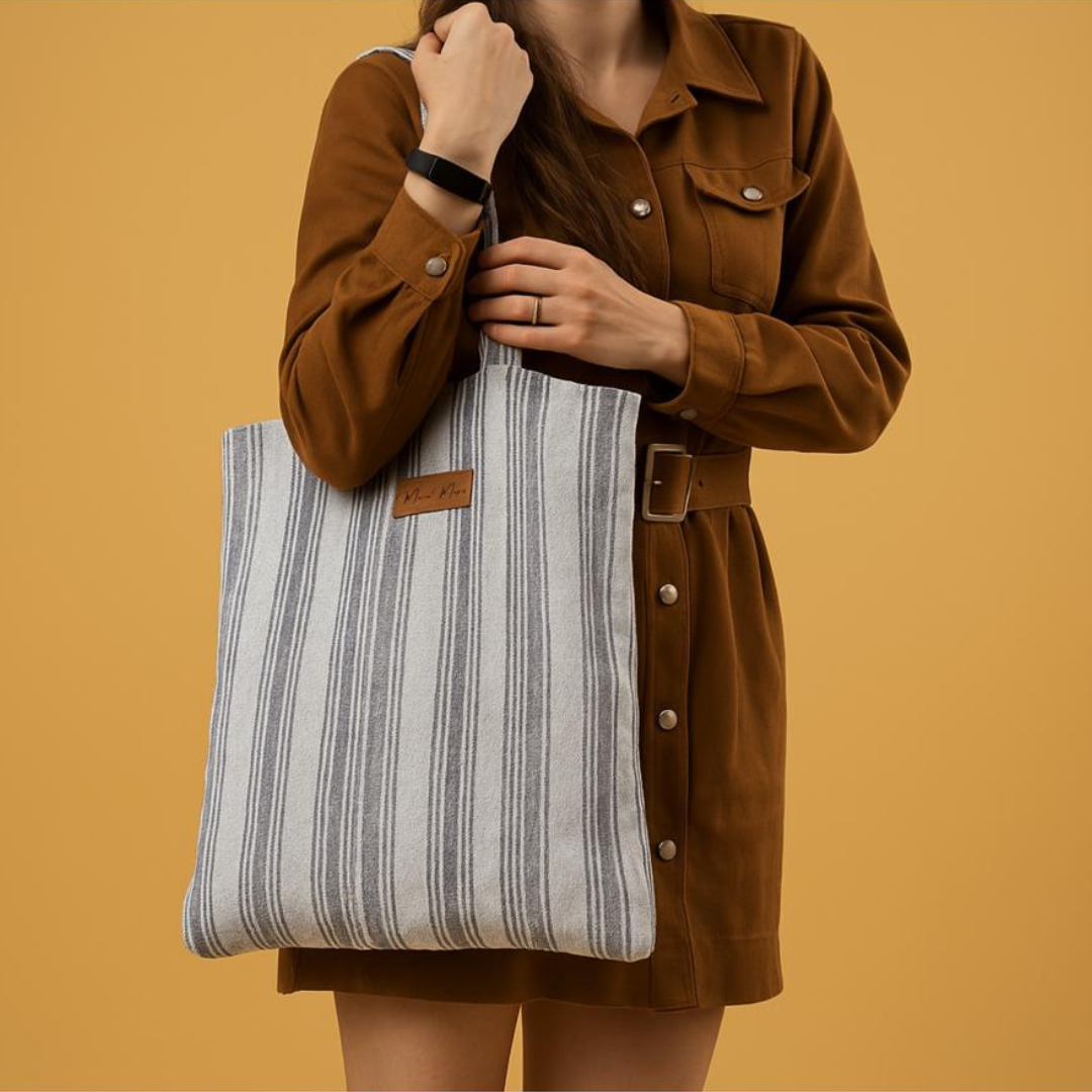Regatta Stripe Linen Tote