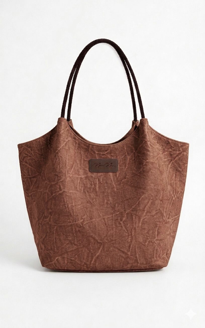 Summer 2026 Canvas Tote Bag with Leather Handles